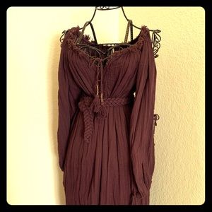 Free People Dreamin of the Sun Dress Black Cherry